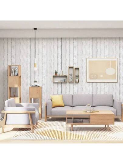 Roll Of Wit Wood Grain Self Adhesive Wand Strips Thickened DIY Waterproof Moisture Proof Easy To Clean Removable Stickers view 5