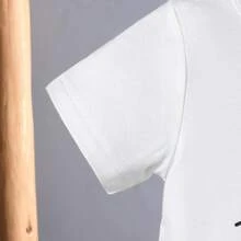 Summer Baby Boy Hand In Hand Cute Printed Short Sleeve T-Shirt And Letter Shorts Set - White - View 3