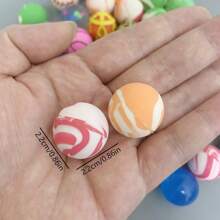10-20pcs Colorful Bouncy Balls Toys  Mixed Pattern High Bouncy Balls For Party Holiday Prizes (Style Color Random) - Multicolor - View 2