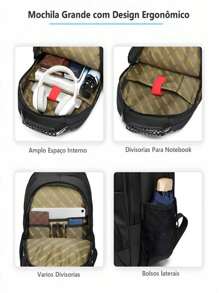 Men Fashion Backpacks - màu đen - Xem 2