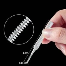 1 Set Of 10 Mini Cleaning Brushes For Holes And Gaps Electronic Cleaning Soft Brush Bathroom Anti-Clogging Micro Nylon Washing Brushes Phone Hole Pore Gap Toilet Household Cleaning Tool For Shower Head Phone Keyboard PC Laptop - White - View 3