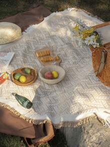 1 pezzo Stuoia multi-funzionale in stile INS per picnic all'aperto, tessuto spesso antiumidità portatile coperta da campeggio per molte persone