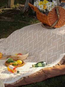 1 pezzo Stuoia multi-funzionale in stile INS per picnic all'aperto, tessuto spesso antiumidità portatile coperta da campeggio per molte persone