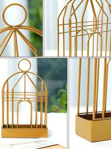 1 Miếng Creative Sắt Nghệ thuật Lồng chim Giá đỡ cuộn muỗi Với Cái mâm Cái đó Có thể Như A Đồ trang trí Và - Nhiều màu - Xem 5