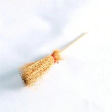 3/6pcs/Set Miniature Broom Dollhouse Model Accessories, Mini & Large, For 1:12 Dollhouse And Dolls, Birthday Gift, Toy Miniature Broom,Miniature 1 12,Dollhouse Bathroom
