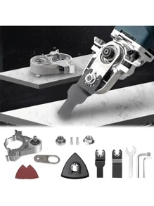 Esmerilhadeira Angular De Conversão Rosca Adaptadora De Cabeça Universal Para 115 125 Tipo Polimento Oscilante - Prata - Visão 5