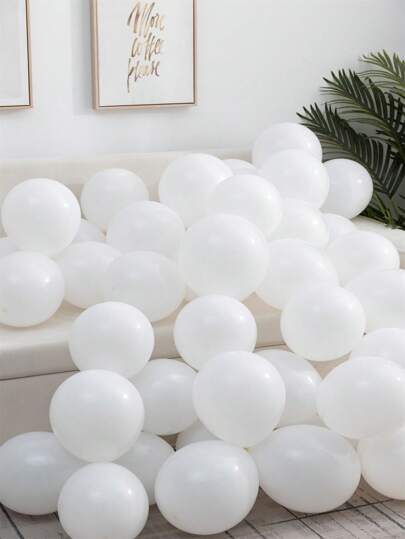 30pcs/50pcs/100pcs 5-Inch Multi-Color Latex Round Helium Balloons, Suitable For Wedding, Birthday, Graduation, Bridal Shower Decorations, Colors Include Green, Red, White, Black, Yellow, Rose Red, Purple, Blue, Pink, Watermelon Red, Light Blue, Navy Blue, And Dark Green.