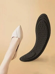 1pair Women's Black Soft Insole For High Heels, With Good Breathable And Sweat-Absorbent Effect, Adjustable Cutting And Anti-Slip And Anti-Odor Performance For Women High Heels Women Pumps And Men Sneakers Shoes Summer Daily Wear