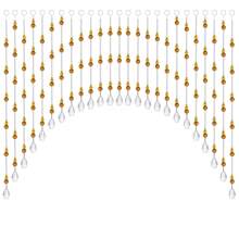 Arch Crystal Glass Beaded Door Curtain 25/40 Strings Room Divider Decoration For Living Room Bedroom - 琥珀色 - 查看 3