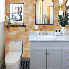 6/12/24/48件黃石紋陶瓷磁磚牆貼,浴室防水剝落背板藝術磁磚貼紙,乙烯基牆紙,廚房耐油陶瓷磁磚貼紙,家居牆面裝飾 - 彩色 - 查看 9