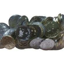 bolsa con 80 moneditas de plastico juguete didactico aprende a contar matematicas niños moneda mexicana - Dorado - Ver 2