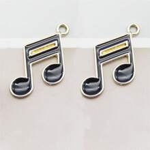 12pcs Piano Violin Music Note Enamel Charm Pendants For Jewelry Necklace Bracelet Earrings DIY Keychain Craft