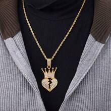 1入歐美風格嘻哈合金鑲鑽項鍊,具有各種嘻哈與龐克風格元素,如數字、皇冠、獎章、寶石、美元符號 - 嘻哈吊墜 - 查看 15