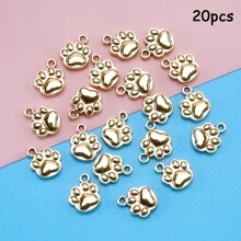20入組可愛銀色金色合金貓爪狗爪吊墜,適用於diy耳環項鍊珠寶製作工具 - 20pcs - 查看 7