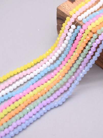 4mm 10 Strands New Color Round Crystal Galss Beads For Jewelry Making DIY Accessories Loose Beads