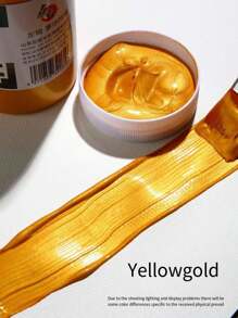 銀色丙烯顏料、佛光金顏料、金色小顏料、銀色金屬色顏料,適用於牆面繪畫 - 銀色 - 查看 2