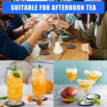 9.9cm(3.9in) Round Silicone Cup Mat, Non-Slip Heat Resistant Reusable Drink Coaster For Table, Desk, Kitchen, Office, Bar