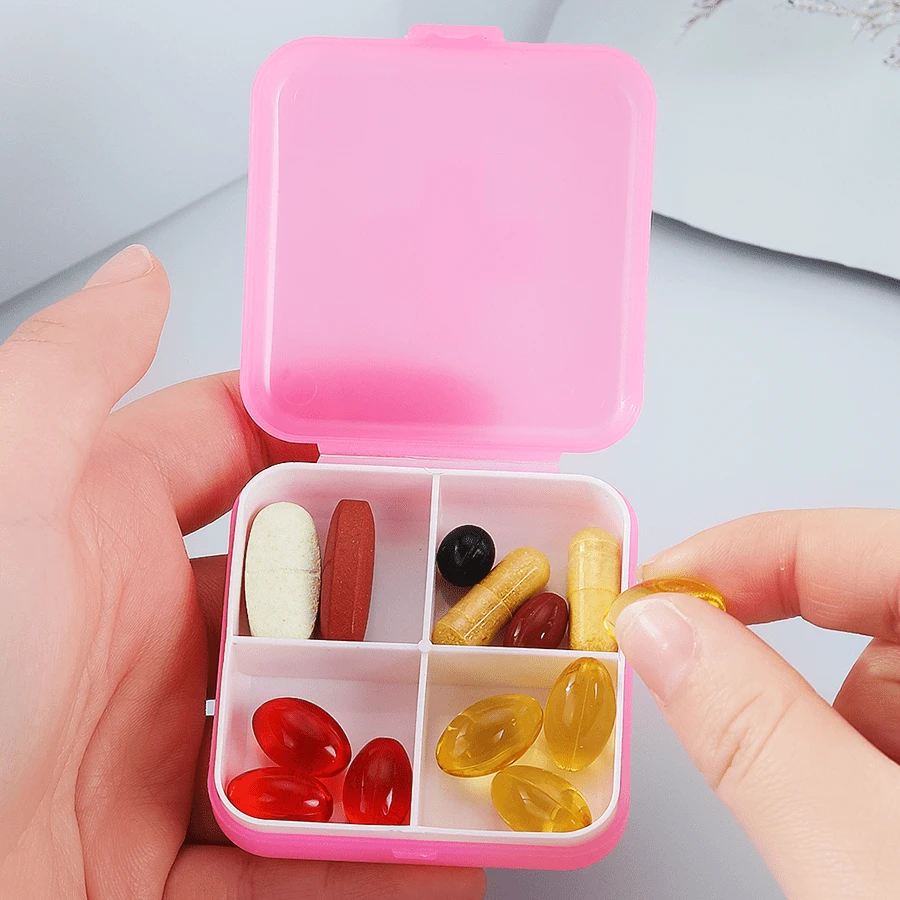 1 Miếng Có thể mang đi Hộp đựng thuốc , Đồ trang sức Lưu trữ , Du lịch Hộp đựng thuốc Đối với , Cá , Đối với Nhà  Và Du lịch - hình chữ nhật trong suốt - Xem 1