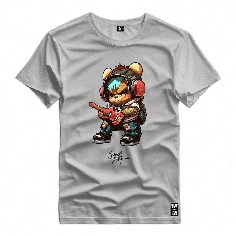 Men T-Shirts - 灰色 - 查看 1