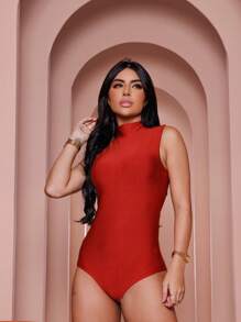 Women Bodysuits - Naranja Quemada - Ver 3