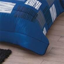 Edredón Matrimonial Acolchado Con Fundas Y Cojines Concord - Azul - Ver 3
