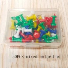 Box Of Colored Pushpins, Oversized Decorative Art Pushpins, Long Transparent DIY Creative Art Office Pins