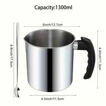 1 Set Kit De Fournitures Pour La Fabrication De Bougies Diy, Comprenant Une Casserole De Coulée De 43,96 Oz, 2 Supports De Mèche De Bougie, 20 Mèches De Bougie, 20 Autocollants De Bougie Et 1 Cuillère - Blanc - Voir 2