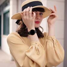 4 件装兼容三星 Galaxy Watch 6 40 毫米 44 毫米/经典 43 毫米 47 毫米表带、Watch 5 表带、20 毫米柔软超薄细硅胶表带（兼容三星 Galaxy Watch 5 女式表带）、小号黑色/沙粉色/蓝色/勃艮第红 - 20mm - 查看 3