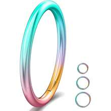 1pc 316l Stainless Steel Body Piercing Jewelry Round Shaped Nose Ring & Earring For Men And Women, Multicolor Available