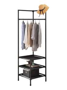 FOUND HOME Rack Perchero Esquinero Colgador Organizador De Ropa Armable RP-05 - Negro - Ver 2