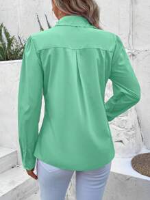Women Blouses - Màu xanh Bạc hà - Xem 7