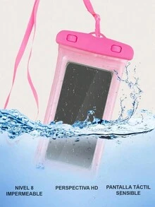 Funda Bolsa Contra Anti Agua Celular Protector Impermeable para el mar la playa alberca que no se meta el agua celular protegido con flotador anti hundimiento - Multicolor - Ver 2