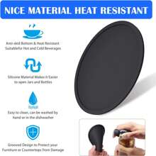 9.9cm(3.9in) Round Silicone Cup Mat, Non-Slip Heat Resistant Reusable Drink Coaster For Table, Desk, Kitchen, Office, Bar