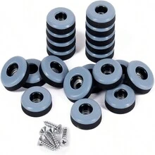 20 cái/gói 25mm Xanh Tròn Chân Với ốc vít Đối với Đồ nội thất Cái ghế Chân , Chống ồn Dễ Đến - Màu xanh lam - Xem 1