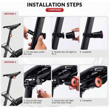 ROCKBROS LED Rear Bike Tail Light, 100 Lumens USB Rechargeable Ultra Bright Smart Tailight, Brake Sensing Bicycle Light For Mountain And Road Cycling, 7 Light Modes - Black - View 5