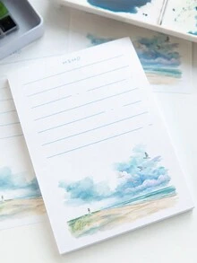 MO CARO 80張超白色牛皮紙便條紙,森林日記系列,新鮮風格學生筆記本 - 彩色 - 查看 8