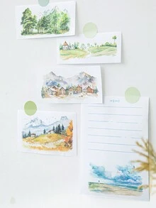 MO CARO 80張超白色牛皮紙便條紙,森林日記系列,新鮮風格學生筆記本 - 彩色 - 查看 5