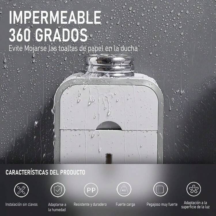 Despachador Dispensador De Papel Higienico Con Soporte Cajon - Blanco - Añade 2