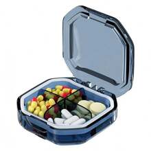 4/6 Compartments Travel Pill Organizer, Portable Daily Pill Organizer, Moisture Proof Pill Case, Small Pill Container Medicine Container For Pocket Purse, Pill Box To Hold Vitamins, Cod Liver Oil