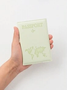 1 件创意薄荷绿色 PU 护照套，带登机牌夹和时尚护照夹，非常适合在旅行期间保护护照，可用作旅行收纳袋、化妆包、化妆包、度假收纳袋、大容量化妆品收纳盒化妆盒，可存放口红、刷子、护肤品、手机、硬币、小物品，可用作家庭、礼物、度假和节日万圣节圣诞节多功能用途，波西米亚风情 - 薄荷綠 - 查看 6