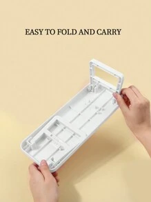 Nail Art Hand Pillow, Foldable Plastic Hand Pillow, Nail Salon Wrist Guard Holder, Dedicated Hand Pillow, Minimalist Style Tool Holder, Portable And Foldable(28*10.5cm) - White - View 6