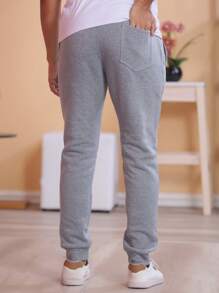 Calça Moletom Masculina Calça Moletom PLUS SIZE Elastico Skinny Slim Sport importado engrossado BOLSO COM ZIPER - Cinza - Visão 6