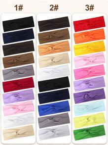 Bộ 10 băng đô cài tóc nữ màu trơn thêu chữ thập, phụ kiện tóc thời trang, băng đô turban thường ngày, băng thấm mồ hôi, băng đô mùa thu đông cho trang phục đi nghỉ mát, khăn choàng thanh lịch cho nữ, khăn bandana mềm mại cho trang phục mùa hè. - Nhiều màu - Xem 2