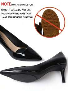 4片装防滑耐磨鞋底保护贴，静音高跟鞋保护膜，自粘式无损前脚掌垫 - 黑色 - 查看 10