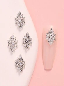 10pcs Gold Tone Rhinestone Nail Art Diy Decoration Nail Charms Nail Gems Nail Supplies