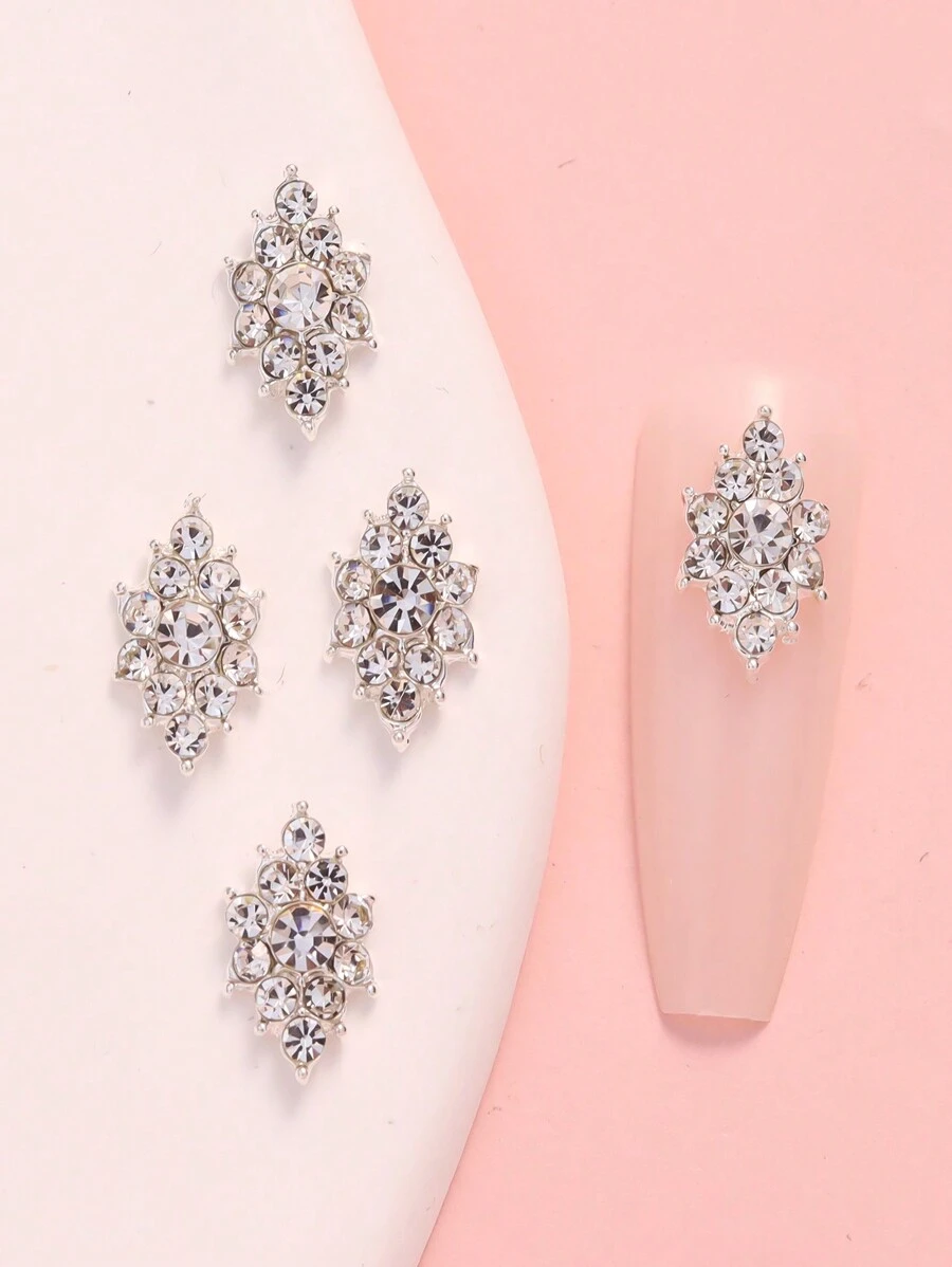 10pcs Gold Tone Rhinestone Nail Art Diy Decoration Nail Charms Nail Gems Nail Supplies