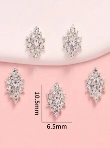 10pcs Gold Tone Rhinestone Nail Art Diy Decoration Nail Charms Nail Gems Nail Supplies
