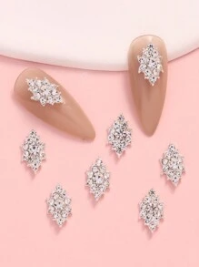 10pcs Gold Tone Rhinestone Nail Art Diy Decoration Nail Charms Nail Gems Nail Supplies