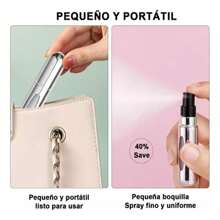 Contenedor atomizador recargable de perfume de viaje de 5 ml, botella de perfume de relleno inferior, atomizador en aerosol recargable vacío, contenedor portátil, atomizador, dispensación de cosméticos - Más - Ver 3
