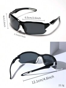 POLASUP 1pc Polarized Semi-Rimless Men's Outdoor Cycling Sports Glasses With Silicone Foot Cover, Soft Nose Pad, Windproof, Suitable For Sports And Travel Beach Accessories Glasses Shades Easy Comfort Casual Outfits Outdoor Cycling Glasses For Summer Beach Vacation,Outdoor,Travel